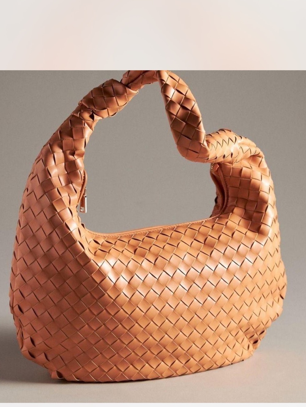 Anthropologie Melie Bianca Woven Hobo Shoulder Bag in Tan NWOT - see all photos!
